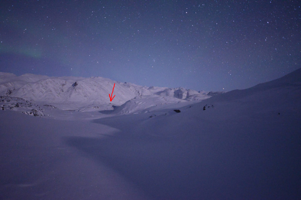 UFO seen from ridge on trail